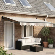 Tenda retrattile Grigio chiaro e bianco 5 x 3 m 3426351