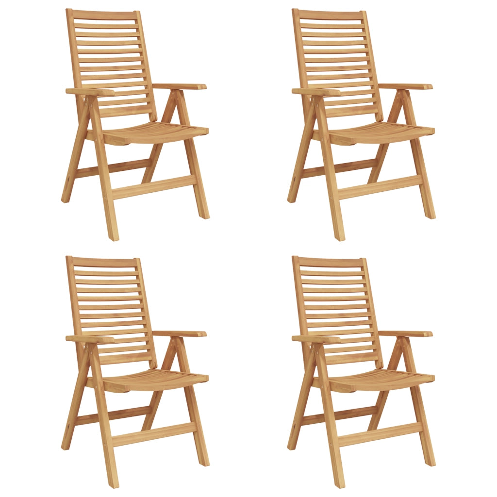 Sedie da Giardino  Pieghevoli 4 pcs in Legno Massello di Teak