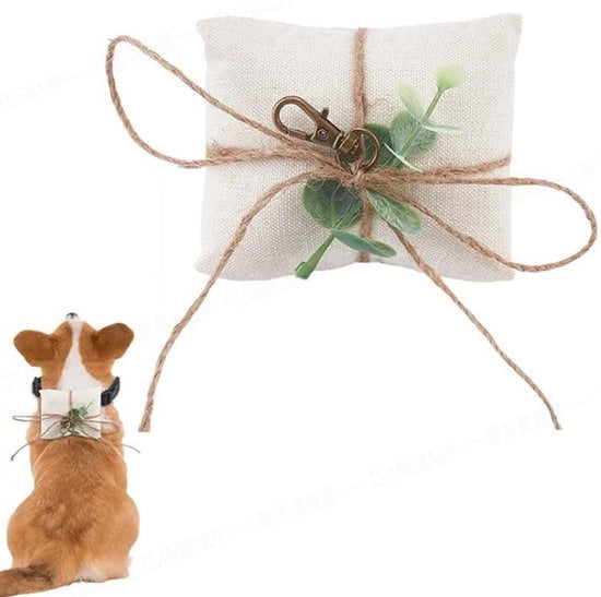 Ringdrager elegante per cani - cuscino per matrimonio - cuscino per fidanzamento - compatibile con cani piccoli/midi/grandi - cuscino per anello