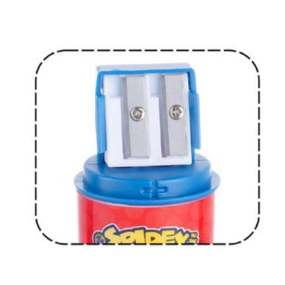 Trade Shop - Temperamatite Rotondo A 2 Fori Spidey Con Serbatoio Per Scuola Casa Bambini 961235 -