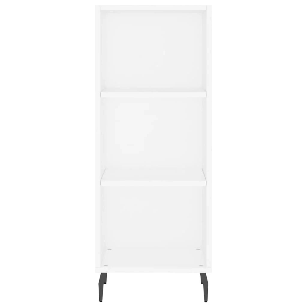 Buffet credenza cassettiera armadio mobile contenitore organizer per cucina soggiorno salotto alto 34,5 x 34 x 180 cm legno ingegnerizzato bianco 02_0032394