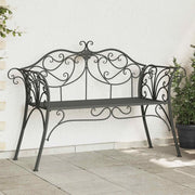Panchina da giardino 2-Numero di posti 130 x 47 x 90 cm Acciaio 42029541