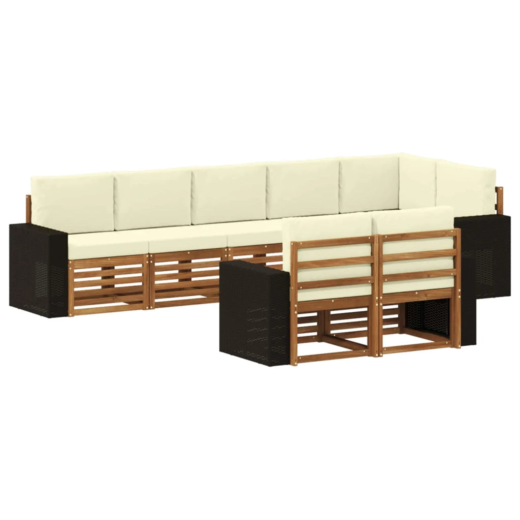 Set di divani da esterno 8 pz Poliestere 3384511