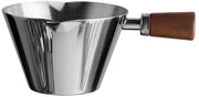 Caffè e Cocktail Misuratore in Acciaio Inossidabile - Doppia V-Forma di Sfogo - Manico in Legno - Misuratore per Caffè - Misuratore per Cocktail - Facile da Pulire