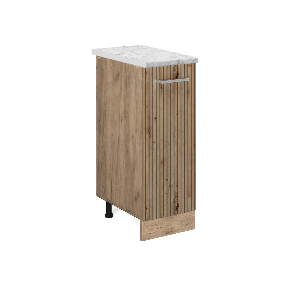 Vicco Armadio cucina dispensa alto Rovere artigianale 30 cm PL Marmo