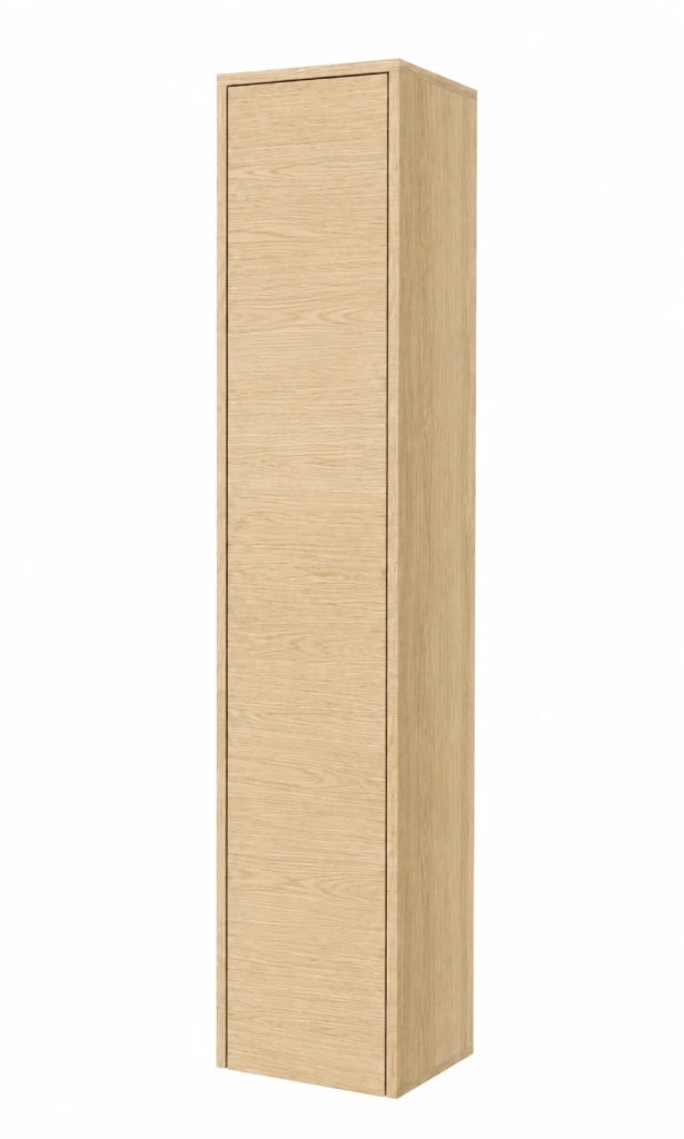 Mobile bagno componibile IBIZA QUATTRO con lavabo e colonna, senza specchio – Rovere smoky