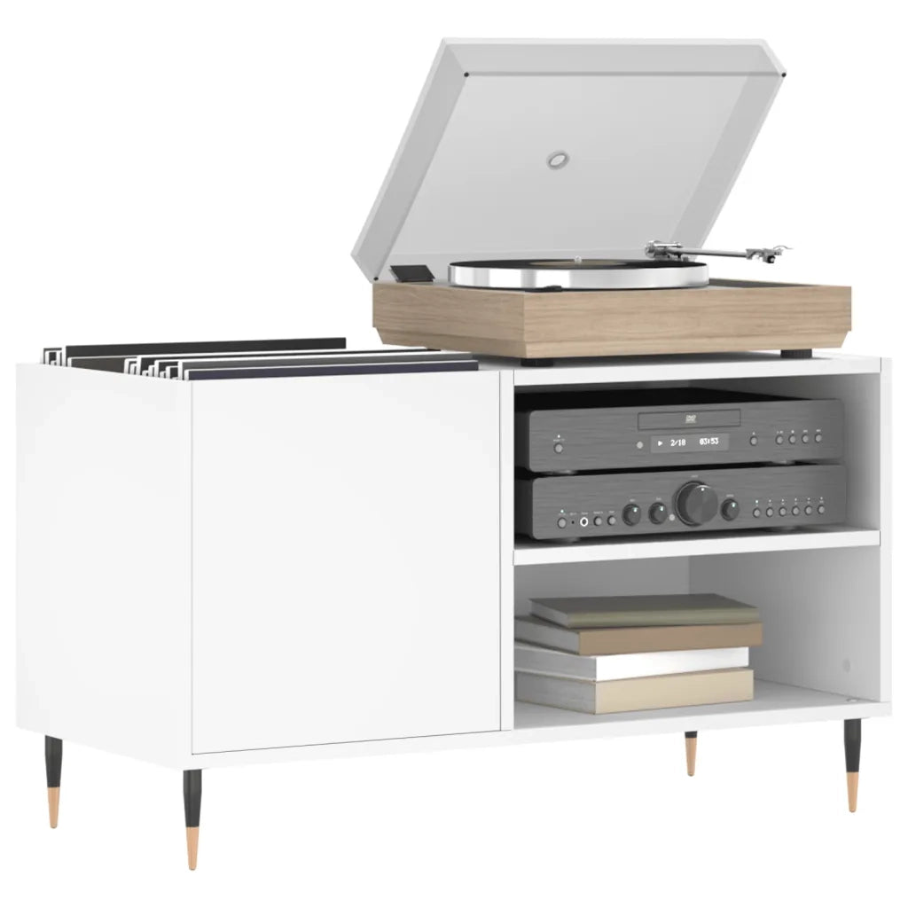 Mobile Porta Dischi Bianco 85x38x48 cm in Legno Multistratocod mxl 129983