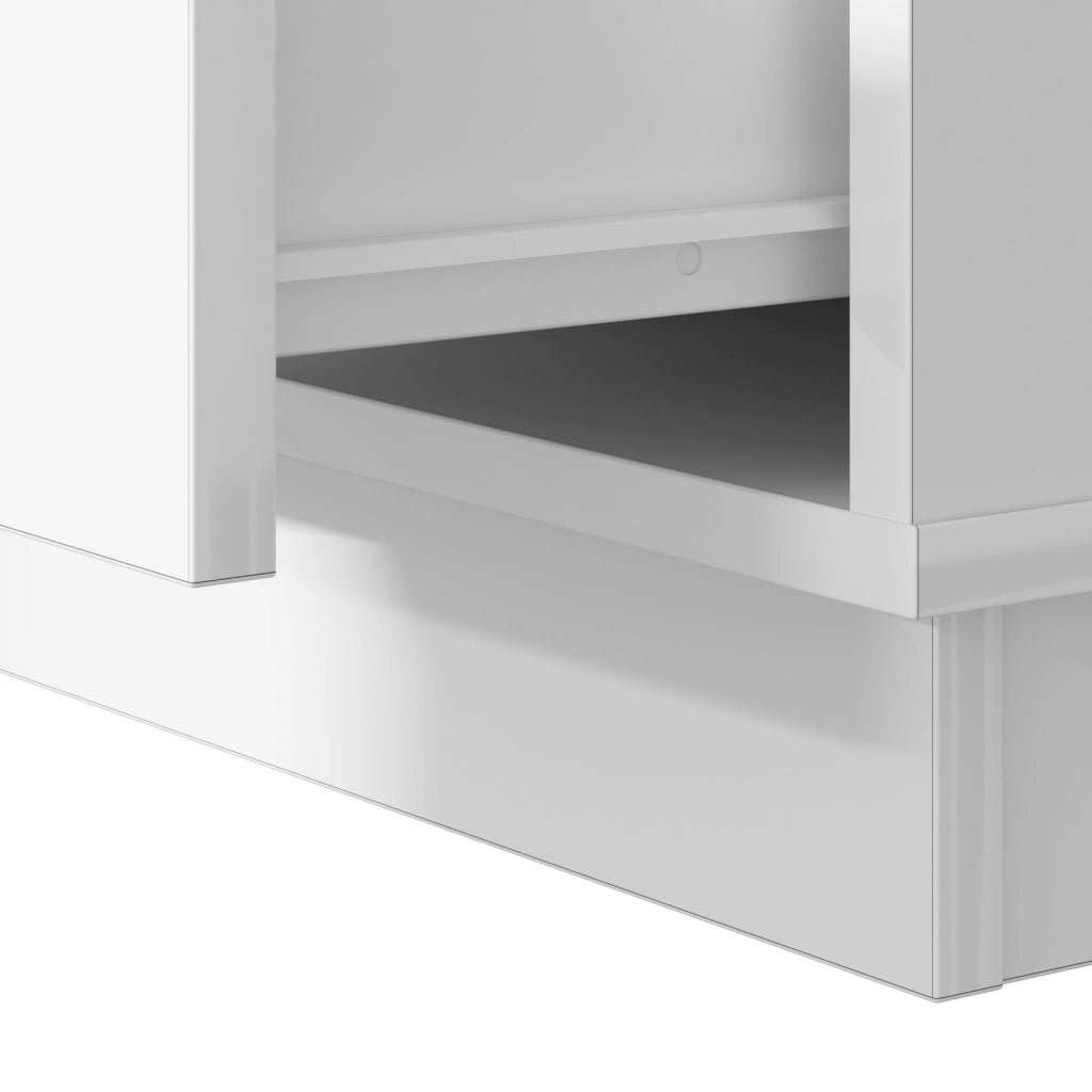 Comodino con LED Bianco 50x34,5x50 cm