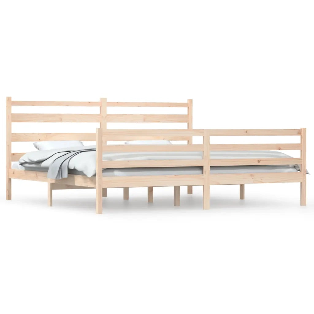 Giroletto-Struttura Letto in Legno Massello di Pino 200x200 cm 934772