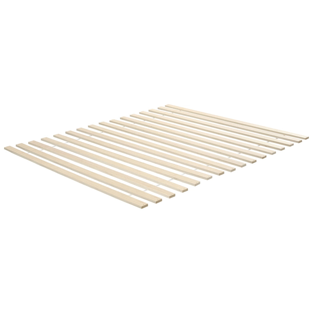 Letto matrimoniale in legno di pino chiaro 180 x 200 Testiera a doghe minimalista