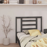 Testiera per Letto Grigia 96x4x100 cm in Legno Massello di Pino 818802