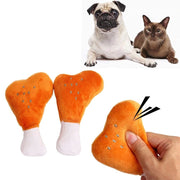 Trade Shop - Gioco Peluche Coscia Di Pollo Morbido Con Suono Stridulo In Tessuto Per Cane Denti -