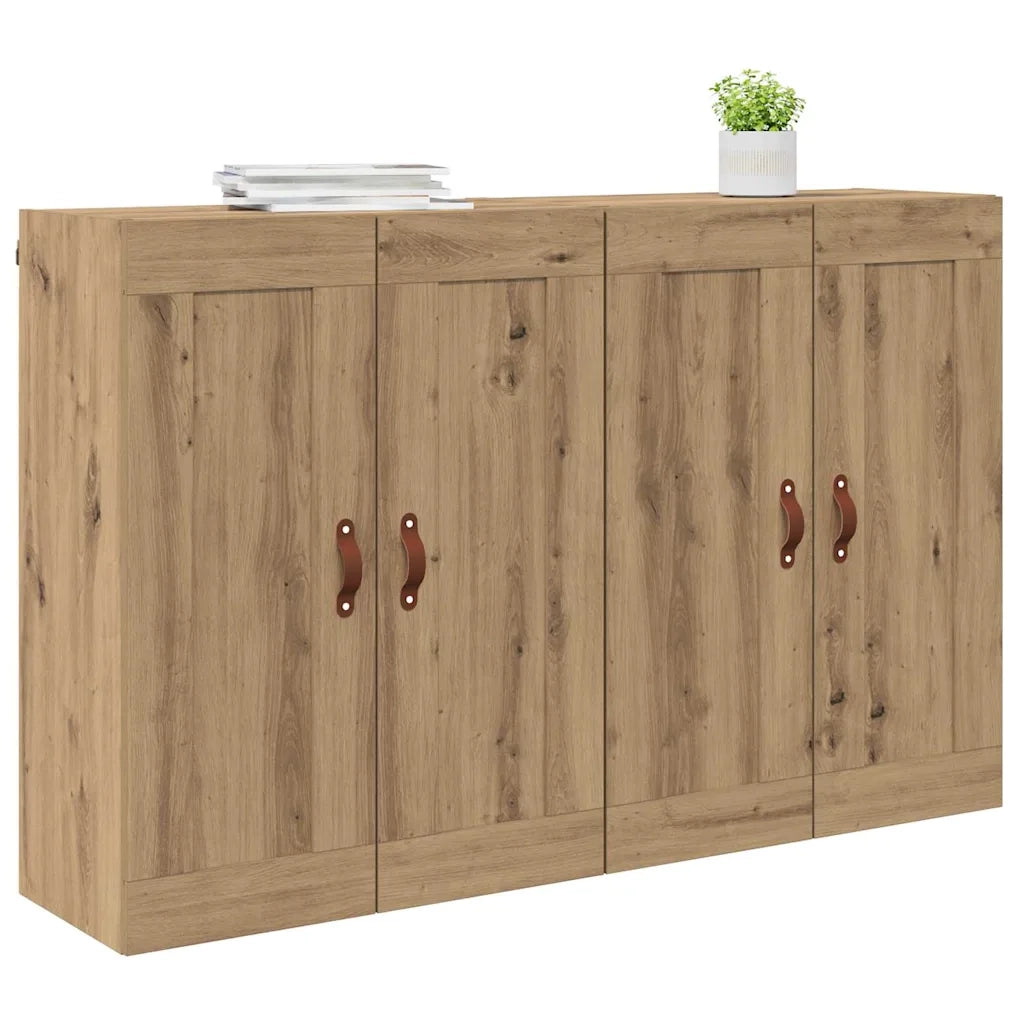 Mobile a muro 2 pcs Rovere artigianale 69,5 x 34 x 90 cm