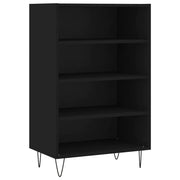 Credenza | Madia | Buffet da pranzo | Armadio da pranzo Nera 57x35x90 cm in Legno Multistrato