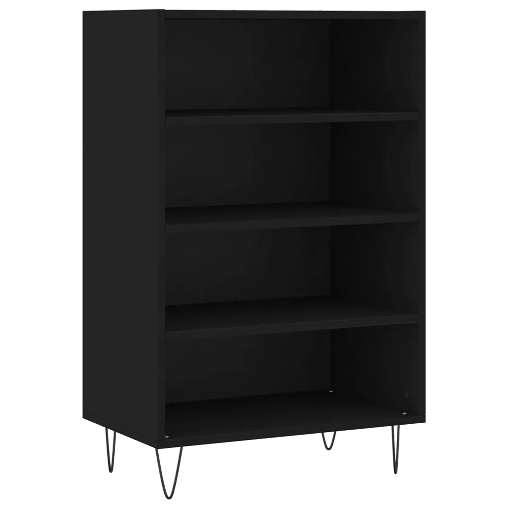 Credenza | Madia | Buffet da pranzo | Armadio da pranzo Nera 57x35x90 cm in Legno Multistrato