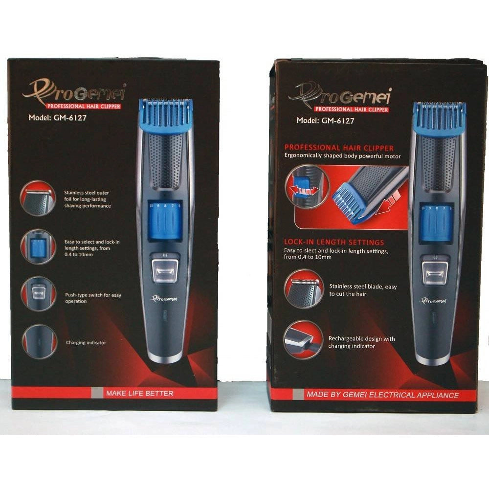Trade Shop - Tagliacapelli Professionale A Batteria Gm-6127 Regolabile Trimmer Capelli Barba -