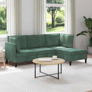 Set di mobili per il soggiorno 4 pcs Verde Mare Velluto