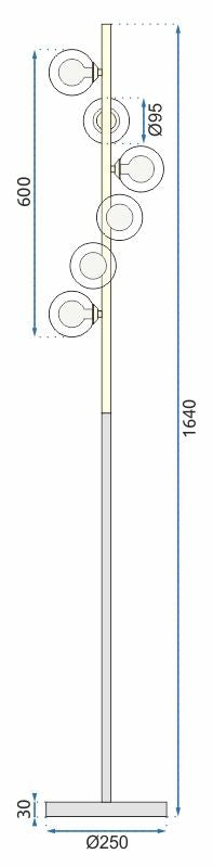 Lampada Da Pavimento APP917-6F