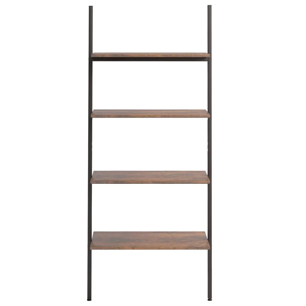 Scaffale Pendente 4 Livelli Marrone Scuro e Nero 64x34x150,5cm 336374