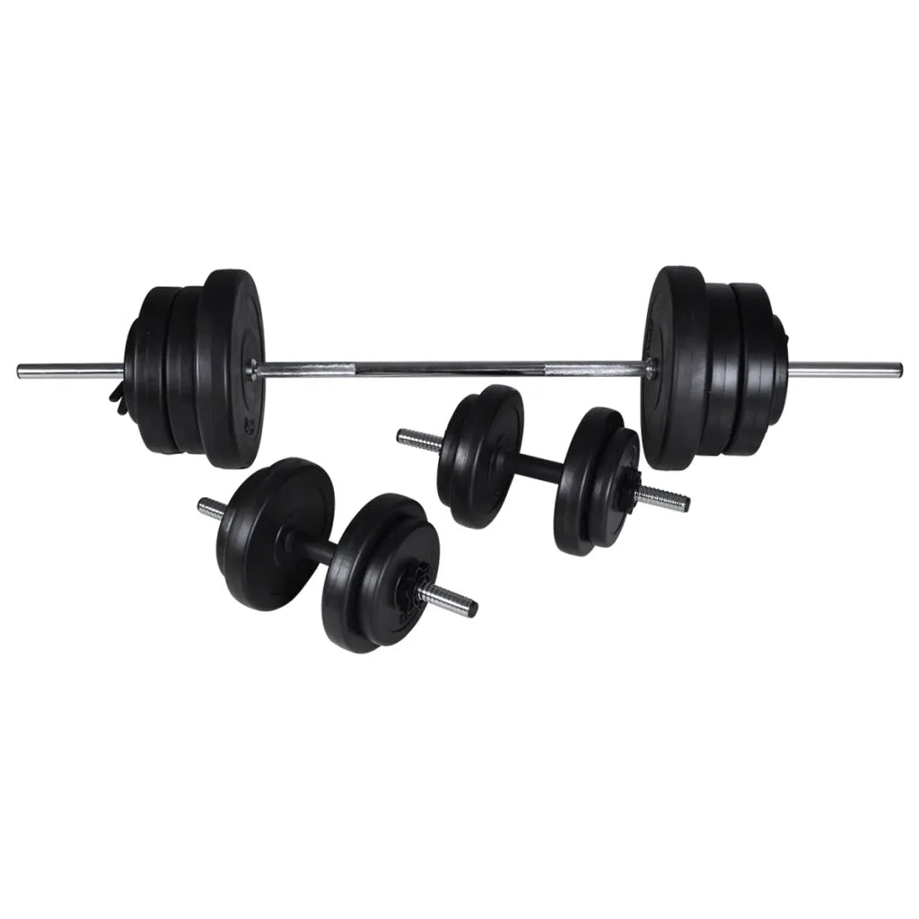Panca da Palestra con Bilanciere e Set di Manubri 60,5 kg CFW2440694