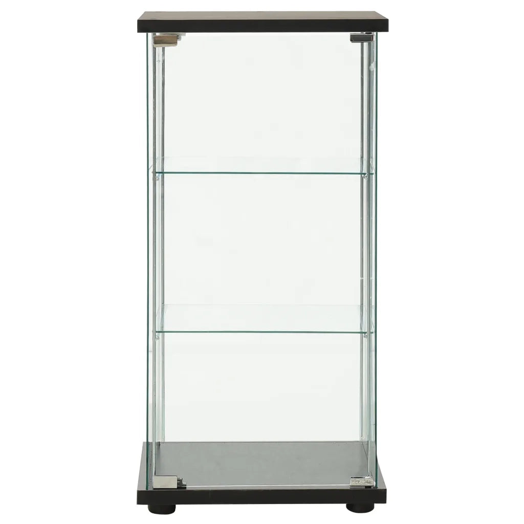 Armadietto Portaoggetti in Vetro Temperato Nero cod mxl 53473