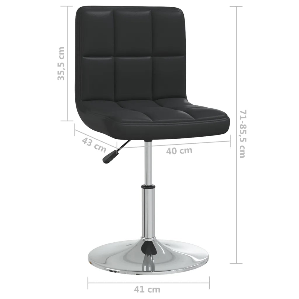 Sedie da Pranzo 2 pz Nere in Similpelle 334180