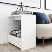 Tavolino-Tavolino da soggiorno-Tavolo Bianco 50x26x50 cm in Legno Multistrato