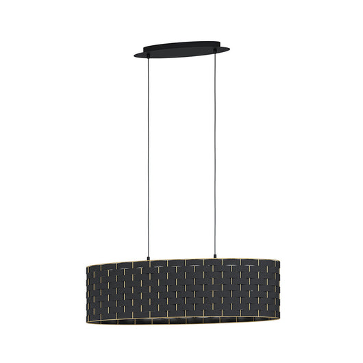 Lampadario Moderno Marasales 2 Luci Acciaio Nero