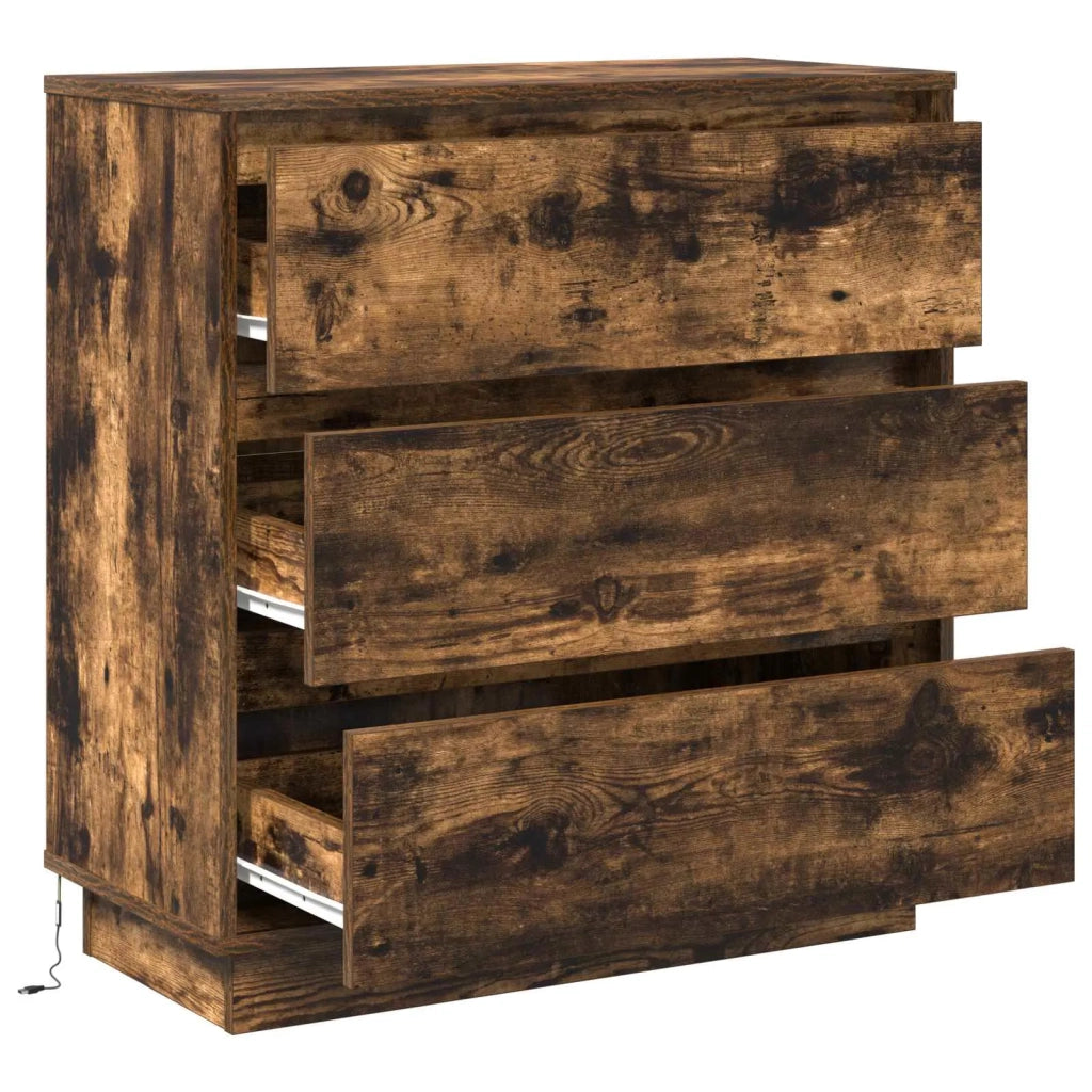 Armadio da Notte con cassetto Rovere fumé 71 x 34,5 x 75 cm 869638