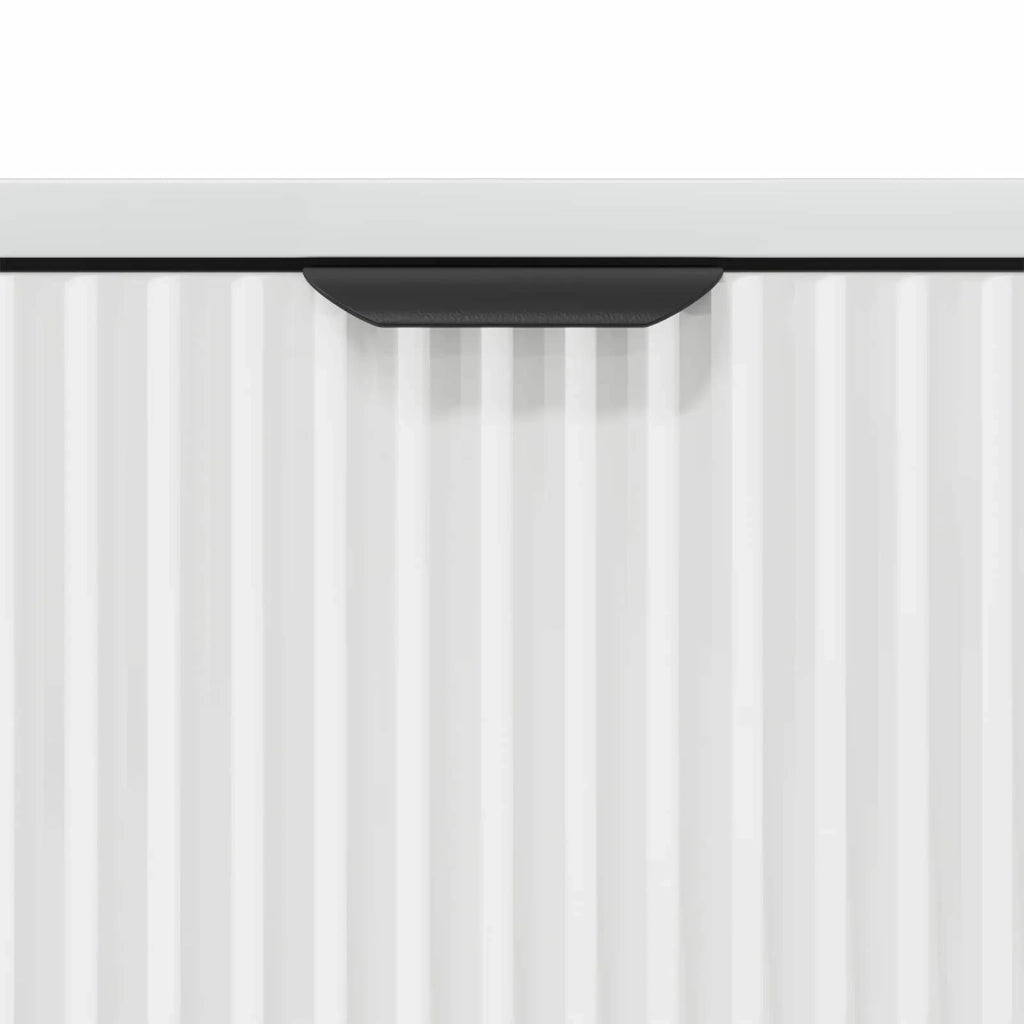 Credenza Bianco Lucido 79,5 x 33 x 82 cm Legno multistrato 883438