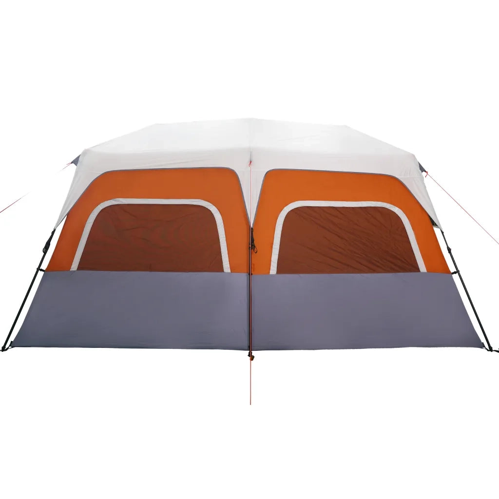 Tenda Famiglia LED 10 Persone Grigio/Arancione Rilascio Rapido 94303