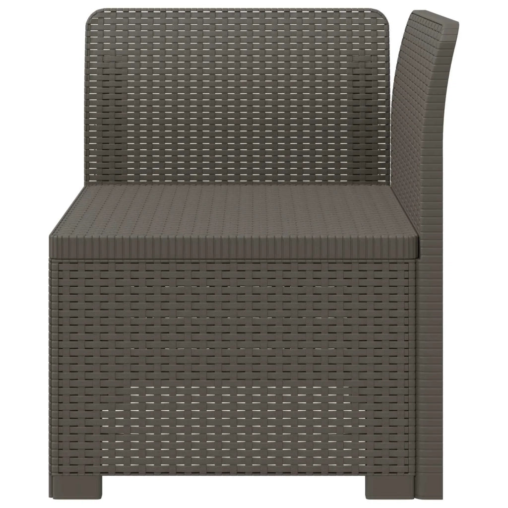 Divano da Giardino a 1 Posto Aspetto Rattan PP Grigio Chiaro 8011815