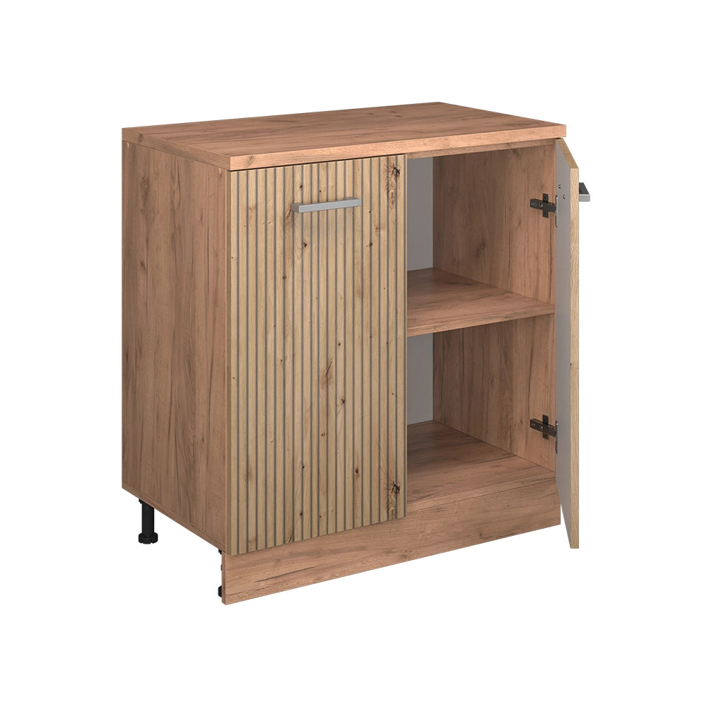Mobile per mansarda Rion Rovere artigianale/Rovere dorato 80 x 83.8 cm senza inclinazione con 2 ante Vicco