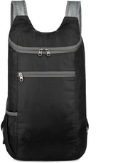 Borsa da viaggio leggera pieghevole - tessuto impermeabile Oxford - grande capacità - adatta per viaggi, escursioni, campeggio, bicicletta e altre attività all'aperto - unisex - 40*26*14cm - Nero