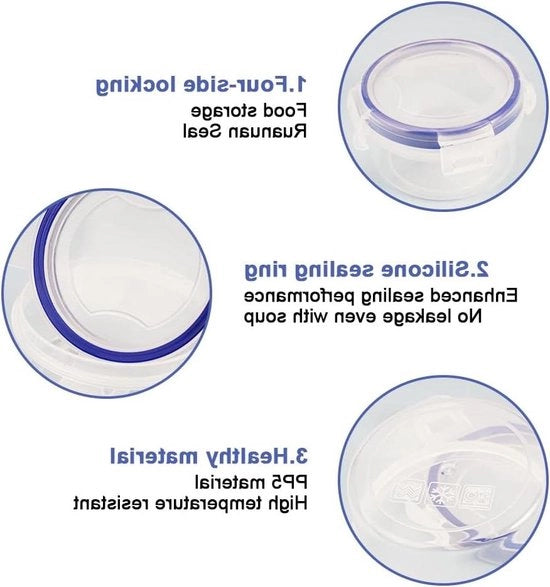 Set di 4 contenitori con coperchio - Piccola dimensione - Per salse e altro - Resistenti al congelamento, contenitori a immersione in freezer