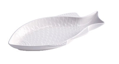 1 Pezzo Piatto da Cucina in Ceramica Forma Pesce 25,5 x 12 cm