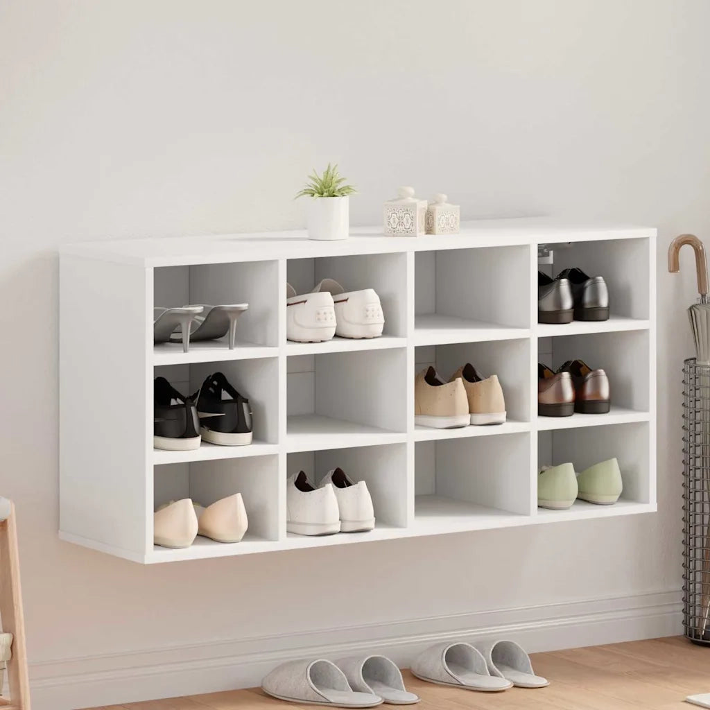 Mobile per scarpe-Scarpiera Bianco 103 x 30 x 51 cm Legno multistrato