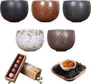 Set a 5 pezzi di tazze di caffè in ceramica spessa di alta qualità per espresso e macchiato.