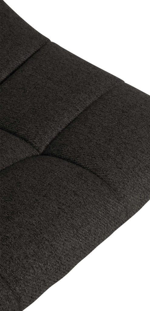 Sgabello Jerry in tessuto nero,nero