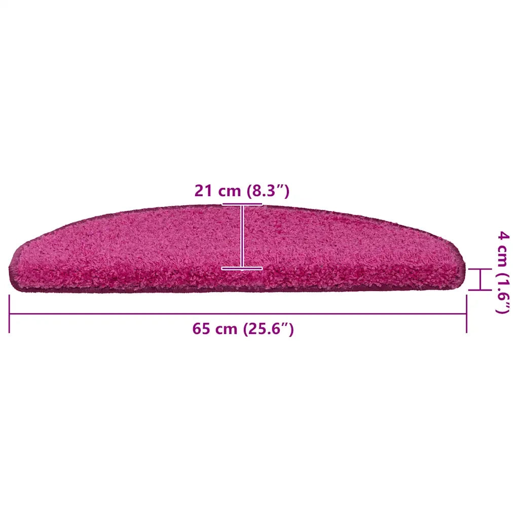 Tappetini per scale 30 pz 65x21x4 cm rosa semicircolari grandi 3365822