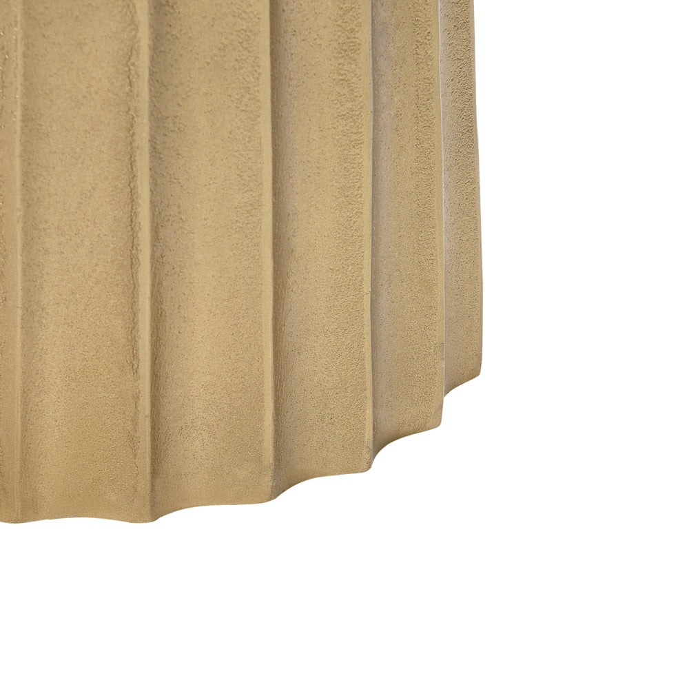 Tavolino in alluminio dorato a forma di pilastro dal design invecchiato 24 x 56 cm Arredamento contemporaneo per la casa