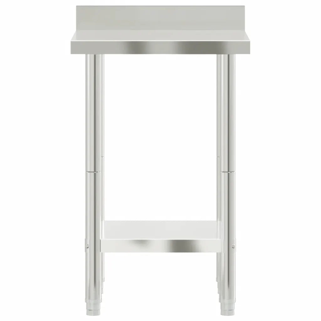 Tavolo Lavoro da Cucina con Paraschizzi 55x55x93cm Acciaio Inox CFW2217161