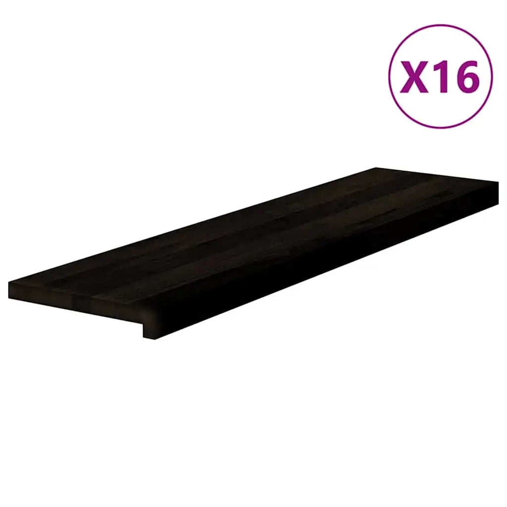 vidaXL Gradini 16 pz Marrone Scuro 100x30x2 cm Legno Massello Rovere