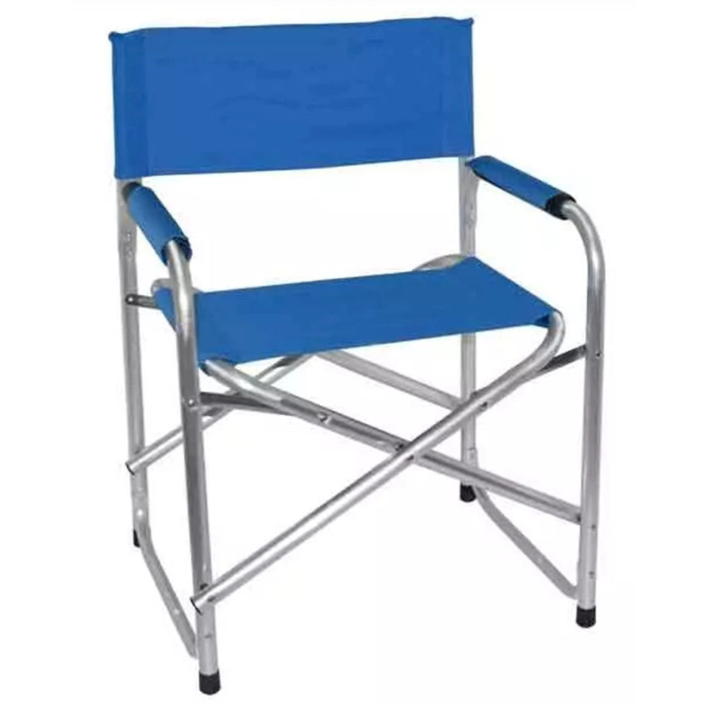 Trade Shop - Sedia Regista Blu In Alluminio Per Mare Pesca Spiaggia Giardino Pieghevole 490005 -