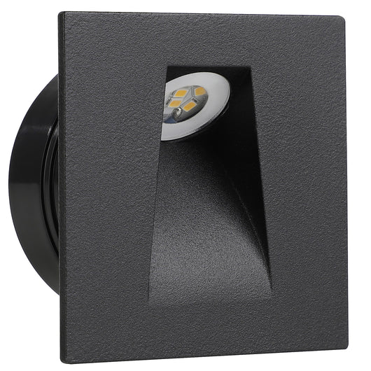 Faretto Ad Incasso Moderno Mecinos In Acciaio Nero Led Integrato 2W 3000K