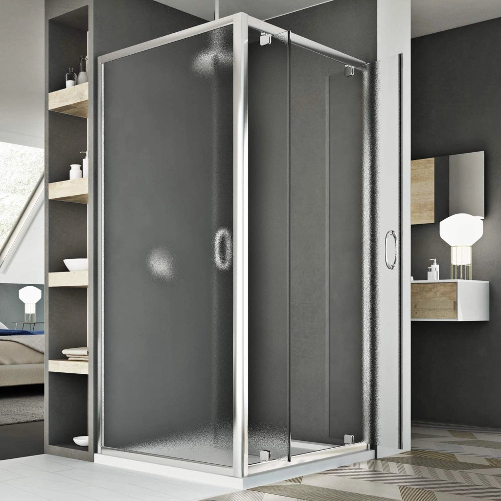 Box Doccia 80x130 AP. 130 CM H185 stampato C mod. Sintesi Duo 2 Ante