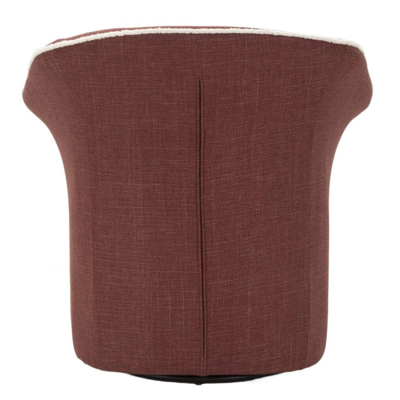 Poltrona Girevole Siena Bordeaux cm 83,5x66x80 (seduta Altezza cm 42)