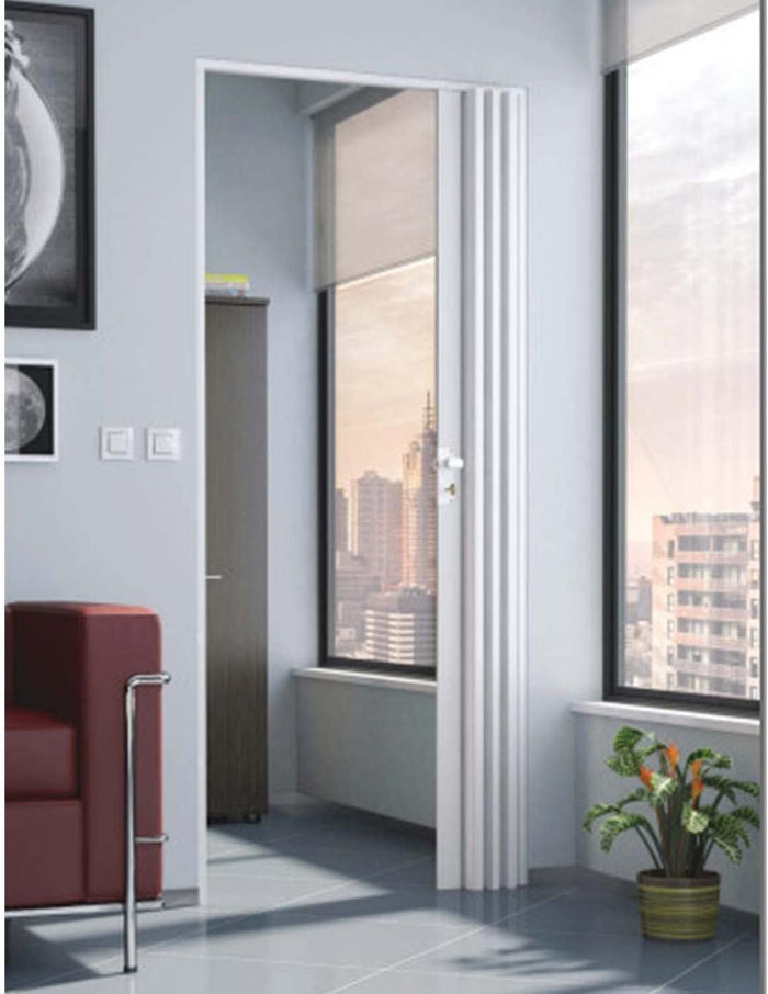 PORTA A SOFFIETTO PVC CM82X214 BIANCO