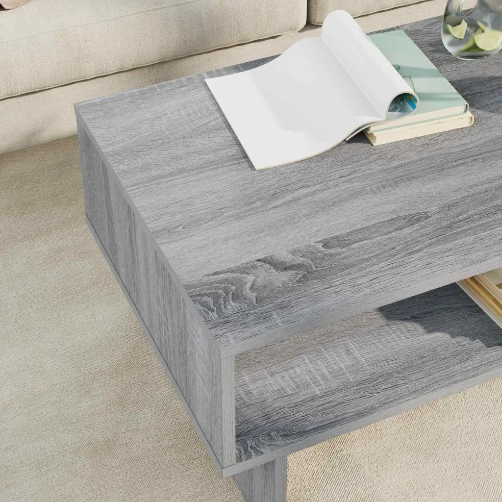 Tavolino da salotto Grigio Sonoma 80 x 46 x 35 cm 8000225