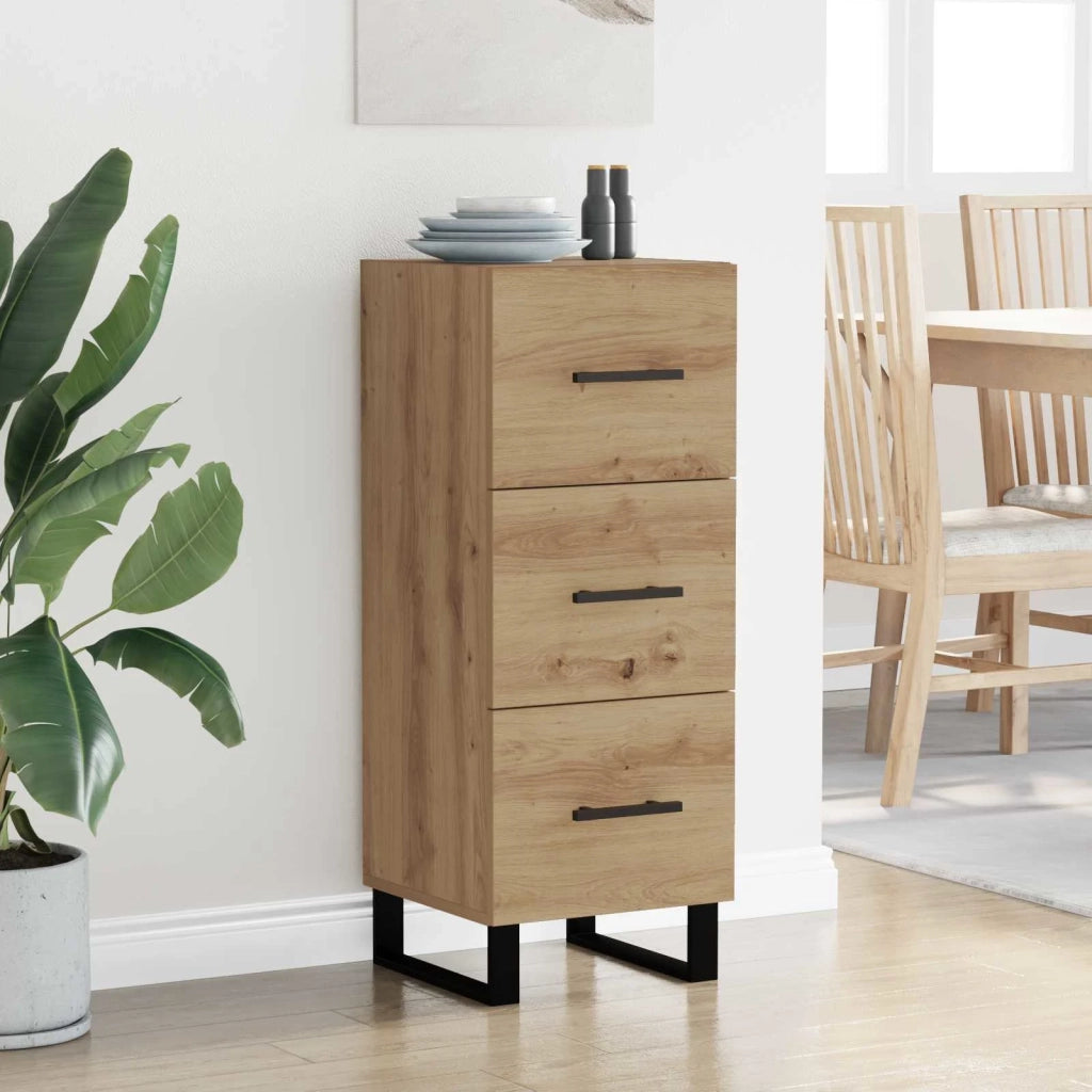 Credenza | Madia | Buffet da pranzo | Armadio da pranzo con cassetto Rovere artigianale 34,5 x 34 x 90 cm
